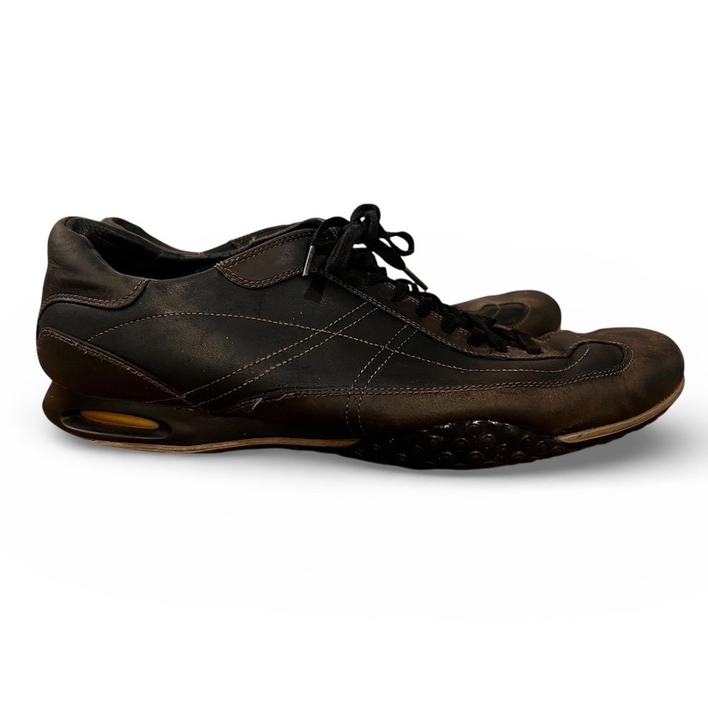 Cole Haan NikeAir Mens‎ Shoes Black Leather Lace Up Casual Sneakers Size 11.5